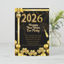 Elegante Silvesterparty-Einladungskarte Einladung