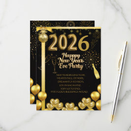 Elegante Silvesterparty-Einladungskarte RSVP Karte
