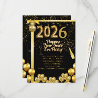 Elegante Silvesterparty-Einladungskarte RSVP Karte