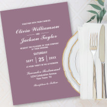 Elegante Simple Dusty Rose White Wedding