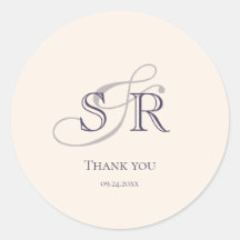 Elegante Simple Lavender Mit Monogramm Gastgeschen