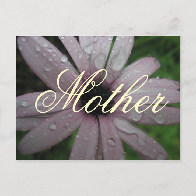Elegante Simple Mother Blume Postkarte (Vorderseite)