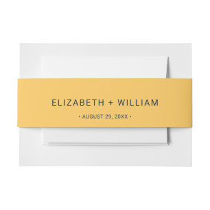 Elegante Simple Ray Blume mit Monogram Wedding Einladungsbanderole