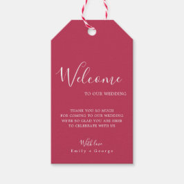 Elegante Simple Viva Magenta Moderne trendige Hoch Geschenkanhänger