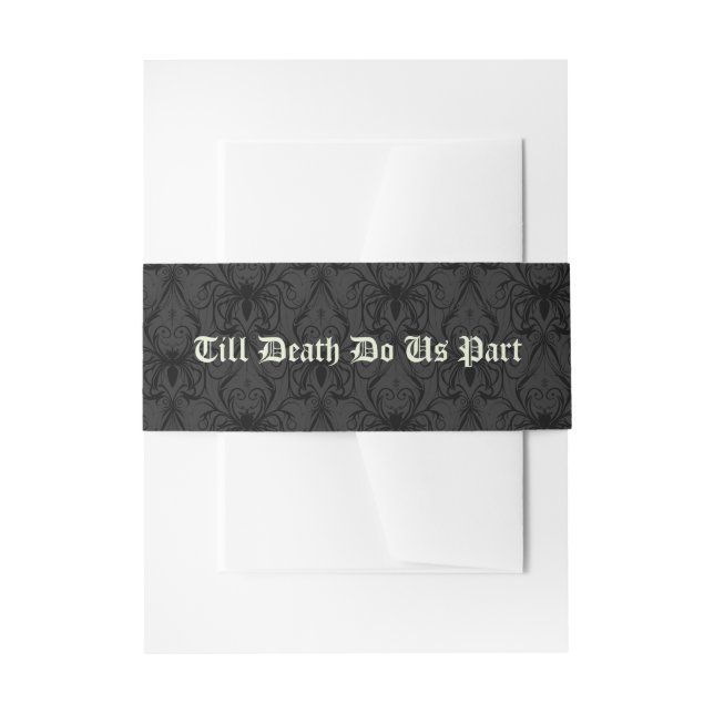 Elegante Skeletons Hochzeit Einladungsbanderole (Vorderseite Beispiel)