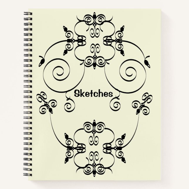 Elegante Sketches Notizbuch (Vorderseite)