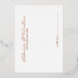 Elegante Skript Hochzeitsratschlag und -wünsche Ro Folieneinladung