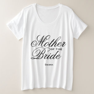 Elegante Skript-Mutter der Braut Große Größe T-Shirt