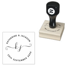 Elegante Skript-Paar-Initialen Save-the-Date