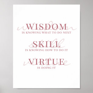 Elegante Skript-Typografie Motivationszitat Poster