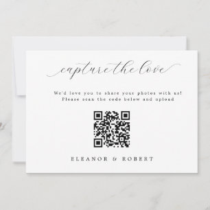 Elegante SkriptWedding Capture the Liebe QR Code