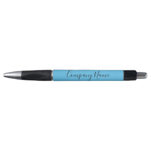 Elegante Sky Blue Black Text Business Salon Name Kugelschreiber