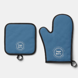 Elegante Small Business Werbeaktion Custom Mute Bl Ofenhandschuh & Topflappen-Set