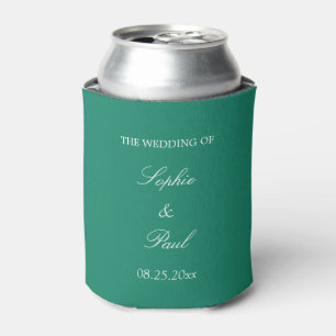 Elegante smaragdgrüne Gastgeschenk Hochzeit kann k Dosenkühler