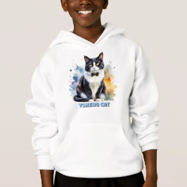 Elegante Smoking-Katze Hoodie