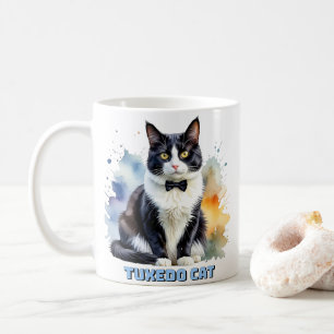 Elegante Smoking-Katze Kaffeetasse