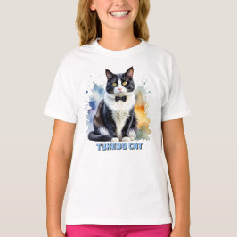Elegante Smoking-Katze T-Shirt