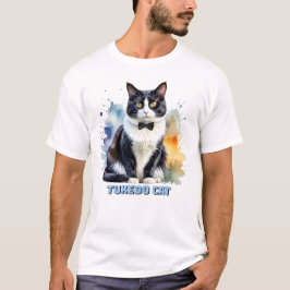 Elegante Smoking-Katze T-Shirt