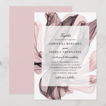 Elegante Smoky Floral Dusty Pink Wedding
