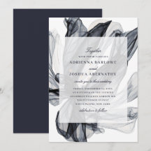Elegante Smoky Floral Navy Hochzeit