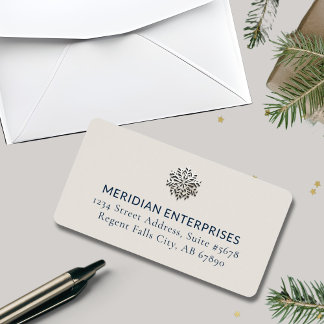 Elegante Snowflake Address Labels Adressaufkleber