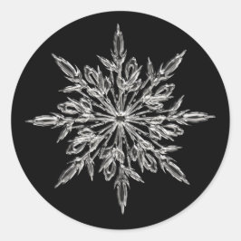 Elegante Snowflake Ice Cristallina-Umschlag Aufkle Runder Aufkleber