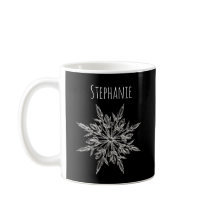 Elegante Snowflake Ice Crystal Xmas Kaffee Tasse