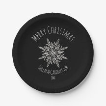 Elegante Snowflake Ice Crystal Xmas Teller