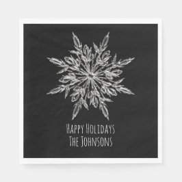 Elegante Snowflake Ice Party Napkins Serviette