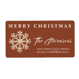 Elegante Snowflake Rücksendeadresse