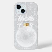 Elegante Snowflake Weißes Ornament Weihnachten