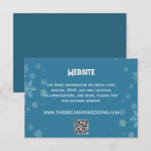 Elegante Snowflake Winter Blue | Hochzeitswebsite