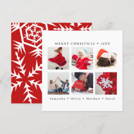 Elegante Snowflakes Frohe Weihnachten Custom Foto