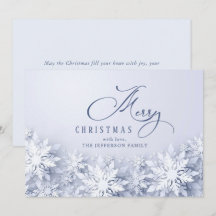 Elegante Snowflakes Weihnachten Gruß