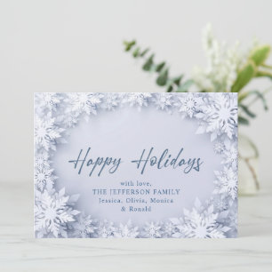 Elegante Snowflakes Weihnachten Gruß