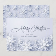 Elegante Snowflakes Weihnachten Gruß