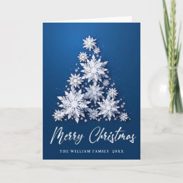 Elegante Snowflakes Weihnachten Gruß Holiday Karte