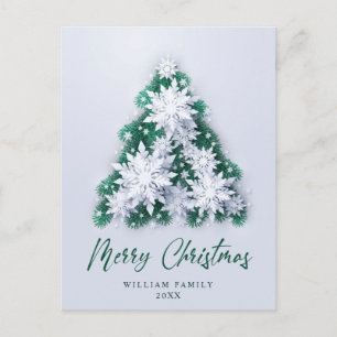 Elegante Snowflakes Weihnachten Gruß Holiday Postkarte