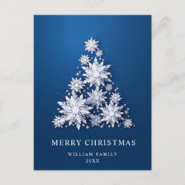 Elegante Snowflakes Weihnachten Gruß Holiday Postkarte