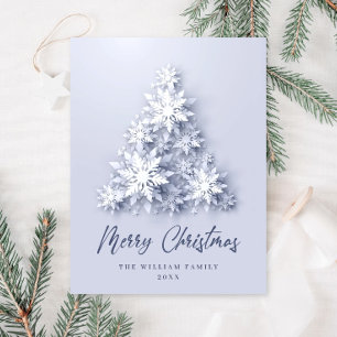 Elegante Snowflakes Weihnachten Gruß Holiday Postkarte