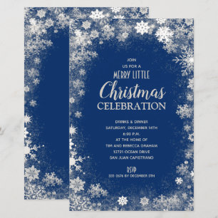 Elegante Snowflakes Weihnachtsbudget Einladung