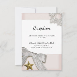 Elegante Snowflakes Winter Wedding Empfang Card Einladung