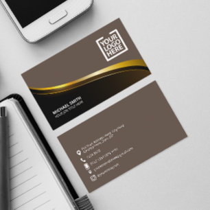 Elegante Social Media Icons   Firmenlogo Visitenkarte