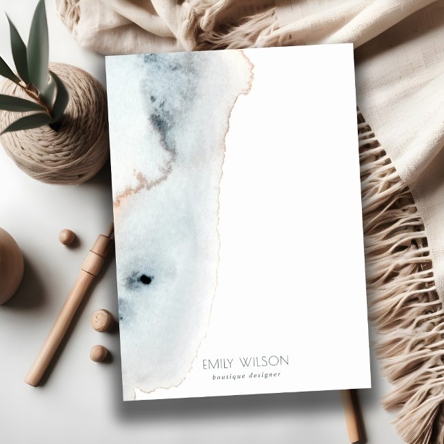 Elegante Soft Aqua Blue Gold Aqua Dankeskarte (Von Creator hochgeladen)