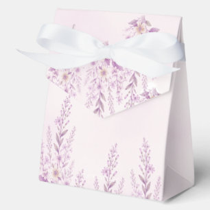 Elegante Soft Blush Lavendel Blumenhochzeit Geschenkschachtel
