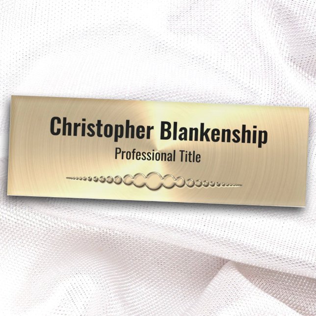 Elegante Soft Gold Details Personalisiert Namenschild (Von Creator hochgeladen)
