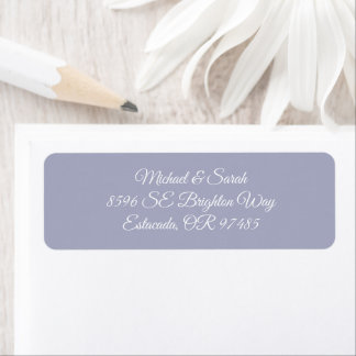 Elegante Soft Lavender Lila Rücksendeadresse