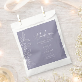Elegante Soft Violet Blätter Hochzeit Vielen Dank Geschenktütchen
