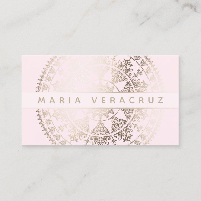 Elegante SolarMandala Businesscards - Gold Visitenkarte (Vorderseite)