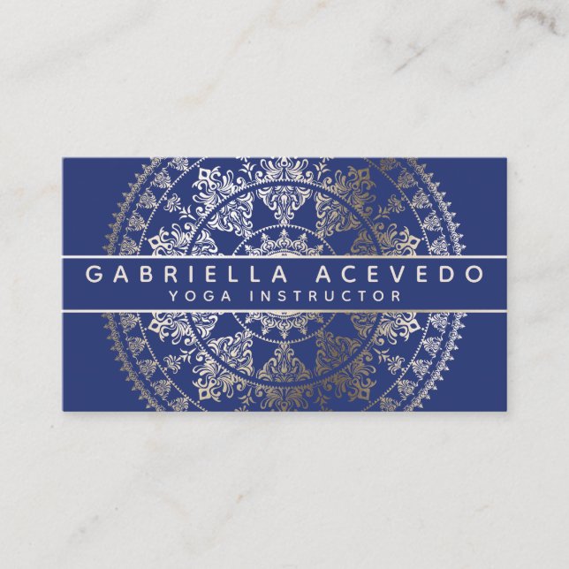 Elegante SolarMandala Businesscards - Gold Visitenkarte (Vorderseite)